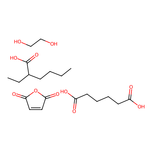 Ethane-1,2-diol;2-ethylhexanoic acid;furan-2,5-dione;hexanedioic acid structure