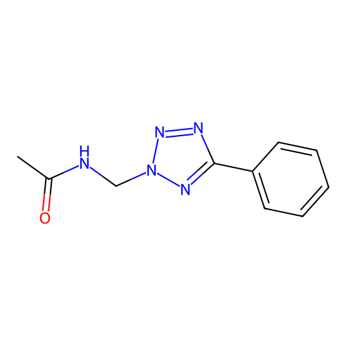 2-Acetylaminomethyl-5-phenyltetrazole structure