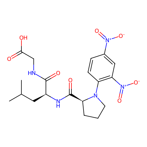 N-(N-(1-(2,4-Dinitrophenyl)-L-prolyl)-L-leucyl)glycine structure