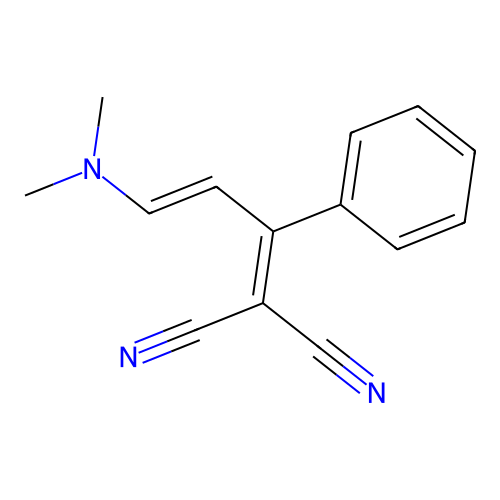 2-[3-(Dimethylamino)-1-phenylallylidene]malononitrile structure