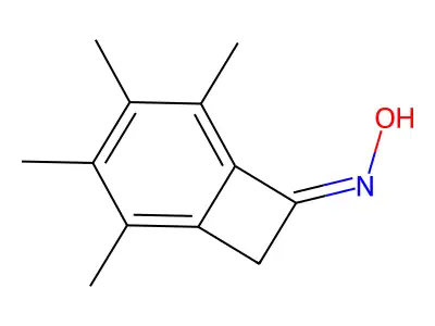 N-(2,3,4,5-tetramethyl-7-bicyclo[4.2.0]octa-1,3,5-trienylidene)hydroxylamine structure