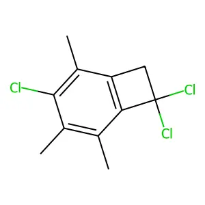 3,7,7-Trichloro-2,4,5-trimethylbicyclo[4.2.0]octa-1,3,5-triene structure