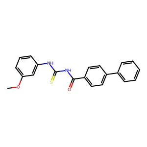 N-[(3-methoxyphenyl)carbamothioyl]-4-phenylbenzamide structure