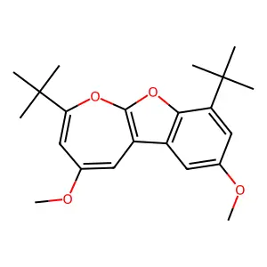2,9-Di-tert-butyl-4,7-dimethoxyoxepino[2,3-b][1]benzofuran structure
