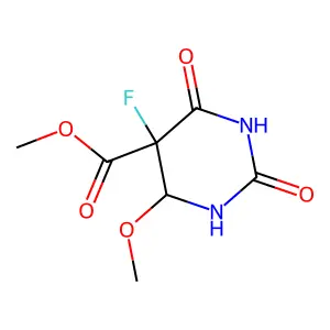Methyl 5-fluoro-4-methoxy-2,6-dioxohexahydro-5-pyrimidinecarboxylate structure