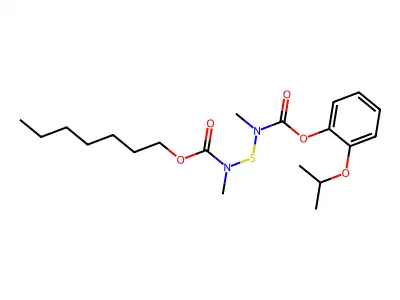 6-Oxa-3-thia-2,4-diazatridecanoic acid, 2,4-dimethyl-5-oxo-, 2-(1-methylethoxy)phenyl ester structure