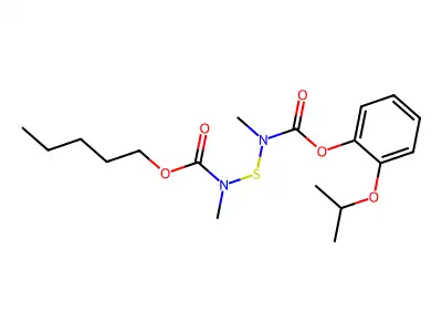 6-Oxa-3-thia-2,4-diazaundecanoic acid, 2,4-dimethyl-5-oxo-, 2-(1-methylethoxy)phenyl ester structure