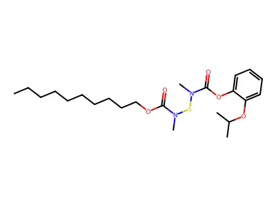 6-Oxa-3-thia-2,4-diazahexadecanoic acid, 2,4-dimethyl-5-oxo-, 2-(1-methylethoxy)phenyl ester structure
