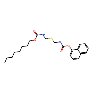 Carbamic acid, thiobis(N-methyl-, naphthyl octyl ester structure