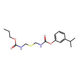 Carbamic acid, thiobis(N-methyl-, 3-isopropylphenyl propyl ester structure