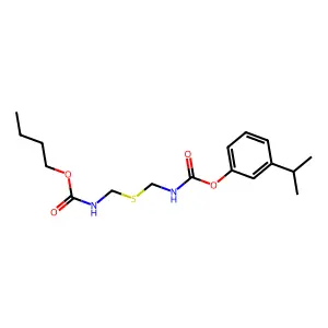 Carbamic acid, thiobis(N-methyl-, butyl 3-isopropylphenyl ester structure
