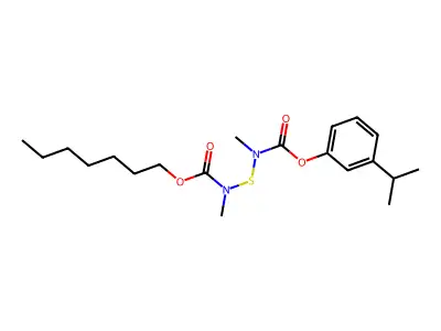 6-Oxa-3-thia-2,4-diazatridecanoic acid, 2,4-dimethyl-5-oxo-, 3-(1-methylethyl)phenyl ester structure
