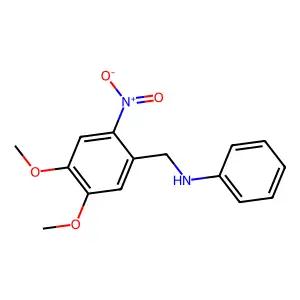 N-[(4,5-dimethoxy-2-nitrophenyl)methyl]aniline structure