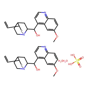 Quinidine sulfate hydrate structure