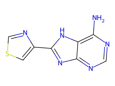 9H-Purin-6-amine, 8-(4-thiazolyl)- structure