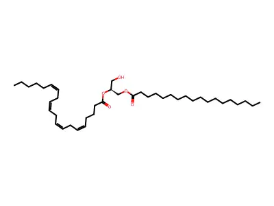 (1-羟基-3-十八烷酰氧基丙-2-基)二十碳-5,8,11,14-四烯酸酯 structure
