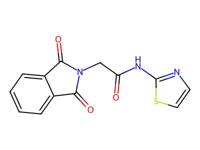 2-(1,3-dioxoisoindolin-2-yl)-N-(thiazol-2-yl)acetamide structure