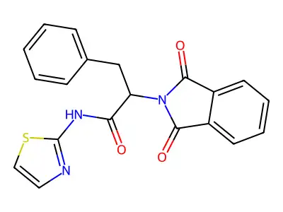 2-(1,3-Dioxo-1,3-dihydro-isoindol-2-yl)-3-phenyl-N-thiazol-2-yl-propionamide structure