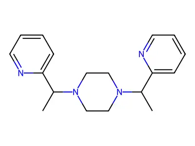 Piperazine, 1,4-bis(1-(2-pyridyl)ethyl)- structure