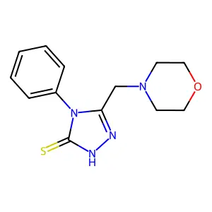 5-(morpholin-4-ylmethyl)-4-phenyl-4H-1,2,4-triazole-3-thiol structure