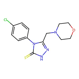 4-(4-chlorophenyl)-5-(morpholin-4-ylmethyl)-4H-1,2,4-triazole-3-thiol structure