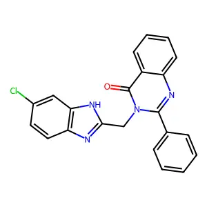 4(3H)-Quinazolinone, 3-((5-chloro-1H-benzimidazol-2-yl)methyl)-2-phenyl- structure