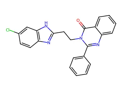 4(3H)-Quinazolinone, 3-(2-(5-chloro-1H-benzimidazol-2-yl)ethyl)-2-phenyl- structure