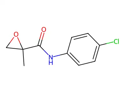 N-(4-chlorophenyl)-2-methyl-2-oxiranecarboxamide structure