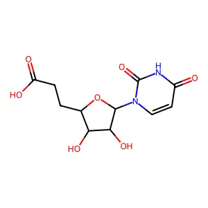 3-[5-(2,4-Dioxopyrimidin-1-yl)-3,4-dihydroxyoxolan-2-yl]propanoic acid structure