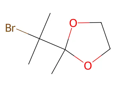 1,3-Dioxolane, 2-(1-bromo-1-methylethyl)-2-methyl- structure