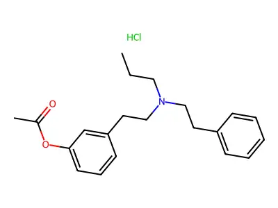 Phenol, m-(2-(N-propylphenethylamino)ethyl)-, acetate, hydrochloride structure