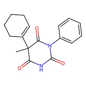 5-(1-Cyclohexenyl)-5-methyl-1-phenyl-1,3-diazinane-2,4,6-trione structure