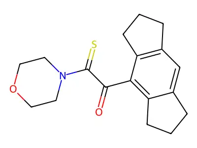 Morpholine, 4-(2-(1,2,3,5,6,7-hexahydro-S-indacen-4-yl)-2-oxo-1-thioxoethyl)- structure