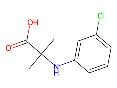 2-(3-Chloro-phenylamino)-2-methyl-propionic acid structure
