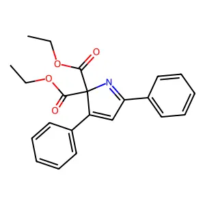 Diethyl 3,5-diphenylpyrrole-2,2-dicarboxylate structure