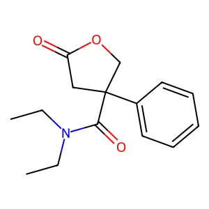 N,N-二乙基-5-氧代-3-苯基四氢呋喃-3-甲酰胺 structure