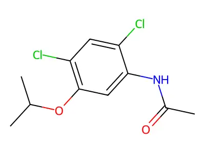 2,4-Dichloro-5-(2-propyloxy)acetanilide structure