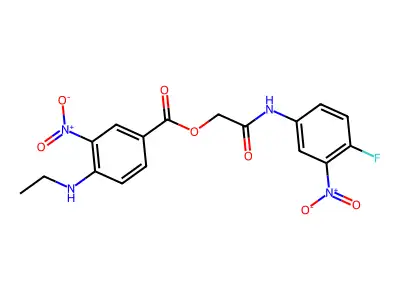 2-(4-Fluoro-3-nitroanilino)-2-oxoethyl 4-(ethylamino)-3-nitrobenzoate structure