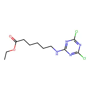 Ethyl 6-((4,6-dichloro-1,3,5-triazin-2-yl)amino)hexanoate structure