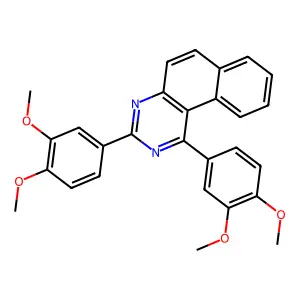 1,3-Bis(3,4-dimethoxyphenyl)benzo[f]quinazoline structure