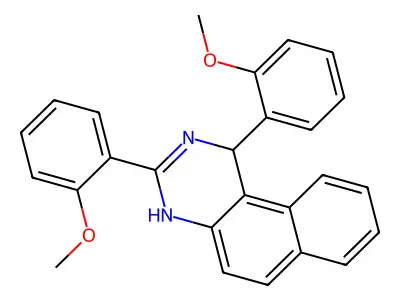 1,3-Bis(2-methoxyphenyl)-1,2-dihydrobenzo[f]quinazoline structure
