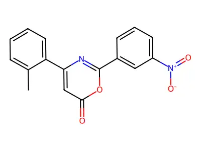 4-(2-Methylphenyl)-2-(3-nitrophenyl)-1,3-oxazin-6-one structure