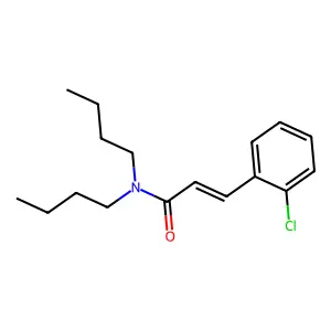 N,N-dibutyl-3-(2-chlorophenyl)acrylamide structure