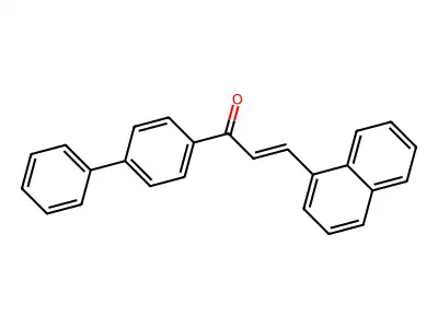 1-[1,1'-Biphenyl]-4-yl-3-(1-naphthyl)prop-2-en-1-one structure
