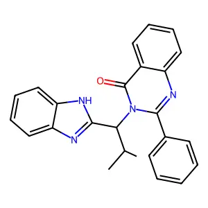 4(3H)-Quinazolinone, 3-(1-(1H-benzimidazol-2-yl)-2-methylpropyl)-2-phenyl- structure