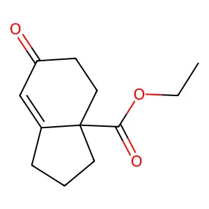ethyl 6-oxo-2,3,4,5-tetrahydro-1H-indene-3a-carboxylate structure