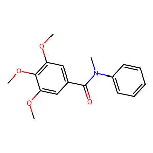 3,4,5-trimethoxy-N-methyl-N-phenylbenzamide structure