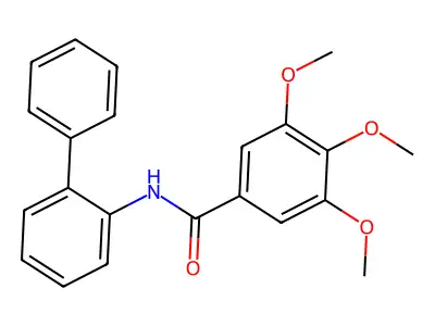 3,4,5-trimethoxy-N-(2-phenylphenyl)benzamide structure
