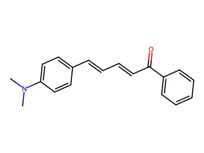 4-Dimethylaminocinnamylidenacetophenone structure