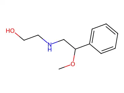 2-[(2-Methoxy-2-phenylethyl)amino]ethanol structure